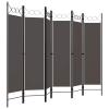 6-Panel Room Divider, Screen for Office, Partition Room Separators, Freestanding Room Divider Screen Panel Anthracite 94.5"x70.9" view 3
