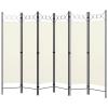 6-Panel Room Divider, Screen for Office, Partition Room Separators, Freestanding Room Divider Screen Panel Cream White 94.5"x70.9" view 2
