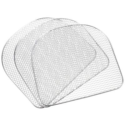 Mobestech Stainless Steel Grilled Mesh Air Fryer Dehydration Rack Air Fryer Accessory 3 Pack