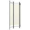 3-Panel Room Divider, Screen for Office, Partition Room Separators, Freestanding Room Divider Screen Panel Cream White 47.2"x70.9" view 3