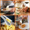 12-Piece Large Serving Utensils Set, E-far Stainless Steel 9.8 Inch Serving Slotted Spoons, 9.9 Inch Fork, 9.4 Inch Tong for Buffet Catering Banquet, Mirror Finish & Dishwasher Safe view 3