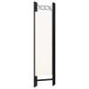 4-Panel Room Divider, Screen for Office, Partition Room Separators, Freestanding Room Divider Screen Panel Cream White 63"x70.9" view 4
