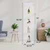 Yoluckea 4 Shelves Glass Display Cabinet with Door, Curio Collection Display Case for Home Office, Floor Standing Bookshelf Corner Cabinet Upgrade Assembly (White) view 2
