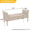 POINTANT Storage Ottoman Bench, Bedroom Bench, Modern Bench for Bedroom end of Bed, Bed Ottoman Bench with Storage and Arms, Entryway view 2