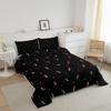 Erosebridal Cute Mushroom Comforter Set King Kid Cartoon Kawaii Reversible Bedding Red Duvet Shaped Lovely Natural Wild Plants Fungus for Room Decor, Black, JCXS5768HJF-BZ_USk view 3
