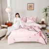 Erosebridal Cherry Blossoms Comforter Set King, Girl Pink Floral Down Comforter, Japanese Spring Bedding Set, Pale Pink Blossom Petal Quilted Duvet,Branch Floral Duvet Set for Women men,Girly Romantic view 4