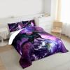Erosebridal Dragon Bedding Set Purple Nebula Comforter Set King Size Mysterious Outer Space Duvet Set Trippy Bedding Set for Kids Boys Girls Teens Room Decor, Safari Wildlife Animals Quilt Set view 3