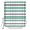 Shower Curtains Concise Green Gray White Stripe Waterproof Polyester Fabric Bath Curtain Set with Hooks for Bathroom Bedroom 72x96 Inch view 1