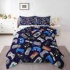Erosebridal Teens Gamer Comforter Set King Size, Modern Game Down Comforter for Kids Boys Children, Video Game Bedding Set,Player Gaming Gamepad Joystick Soft Quilt Set Room Decor view 1