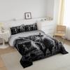 Highland Cow Bedding Set King Size Grey Bull Cattle Comforter Set Funny Farmhouse Wildlife Animal Duvet Set for Kids Boys Girls Teens Western Cowboy Style Down Comforter Adult Bedroom Decor view 3
