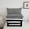 Striped Comforter Set Black and White Stripe Bedding Set King Kids Boys Girls Women Men Farmhouse Ticking Stripes Duvet Set Modern Geometric Lines Adults Abstract Gothic Home Decor Soft Reversible view 4