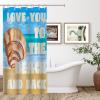 Beach Seashell Shower Curtain for Bathroom Decor 36x72in Frog Conch Sea Shell Bathtub Accessories Modern Waterproof Fabric Shower Curtains with Hooks Beach House Decorations view 3
