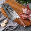 Meat Cleaver, 7 inch Chef's knife meat vegetable butcher knife high carbon stainless steel meat cleaver Damascus pattern slicing tool (Color : Cleaver knife) view 1
