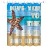Fabric Bath Shower Curtain for Bathroom, Seashell Starfish Sea Ocean Shower Curtain, Waterproof Shower Curtain Liner with 12 Hooks, Machine Washable, 72x90in view 1