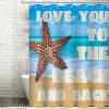Fabric Bath Shower Curtain for Bathroom, Seashell Starfish Sea Ocean Shower Curtain, Waterproof Shower Curtain Liner with 12 Hooks, Machine Washable, 72x90in view 4