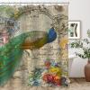 Fabric Bath Shower Curtain for Bathroom, Beautiful Inside and Out Peacocks Elegant Feathers Shower Curtain, Waterproof Shower Curtain Liner with 12 Hooks, Modern Bathroom Decor, 72x78in view 3