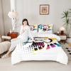 Kids Gaming Comforter Set King Gamer Bedding Set, Modern Console Game Controller Duvet Set for Boys Girls Teens, White Gamepad Quilt Set, Tie Dye Colorful Comforter Set Grey White Soft Bedding Set view 4