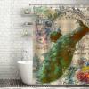 Peacock Shower Curtain for Bathroom White and Blue-Green Royal Peacocks Curtain Set with Hooks Bathroom Decoration Waterproof Fabric Shower Curtain - Beautiful Inside and Out 60x72in view 4
