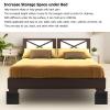 Asixxsix Bed Risers, 4 PCS 4 Inch L Shaped Anti Vibration Pads, Heavy Duty Furniture Risers, Rectangular Non Slip Foot Pads for Furniture, Chair, Sofa, Table, Bed, Loading 2200 lbs, Black view 4
