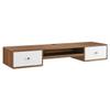 Modway EEI-5864-WAL-WHI Transmit 60" Wall Mount Wood Office Desk, Walnut White view 1