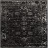 Rugs.com - Monte Carlo Collection Rug 9' x 12' Black Easy-Clean Rug Distressed Medallion for Living Rooms, Dining Rooms, and Offices view 2
