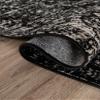 Rugs.com - Monte Carlo Collection Rug 9' x 12' Black Easy-Clean Rug Distressed Medallion for Living Rooms, Dining Rooms, and Offices view 4