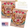 Happy Vasant Panchami House Flags Pack Celebration Basant Sarasvati Puja Spring Goddess Saraswati USA Applique Small Decorative Gift Yard Banner Made In 28 X 40 view 3