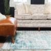 Rugs.com Monte Carlo Collection Rug  8' x 10' Turquoise Medium Rug Perfect for Living Rooms, Large Dining Rooms, Open Floorplans view 3