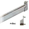 48" Oval Closet Rod Kits | Chrome | Rear Pin End Brackets & Hardware | Heavy-Gauge Steel | 3 Kits | Desunia view 1