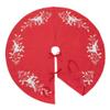 Fennco Styles Embroidered Reindeer Christmas Tree Skirt 72 Inch Round - Red Festive Tree Skirt for Home, Holiday Decoration and Special Occasion view 3