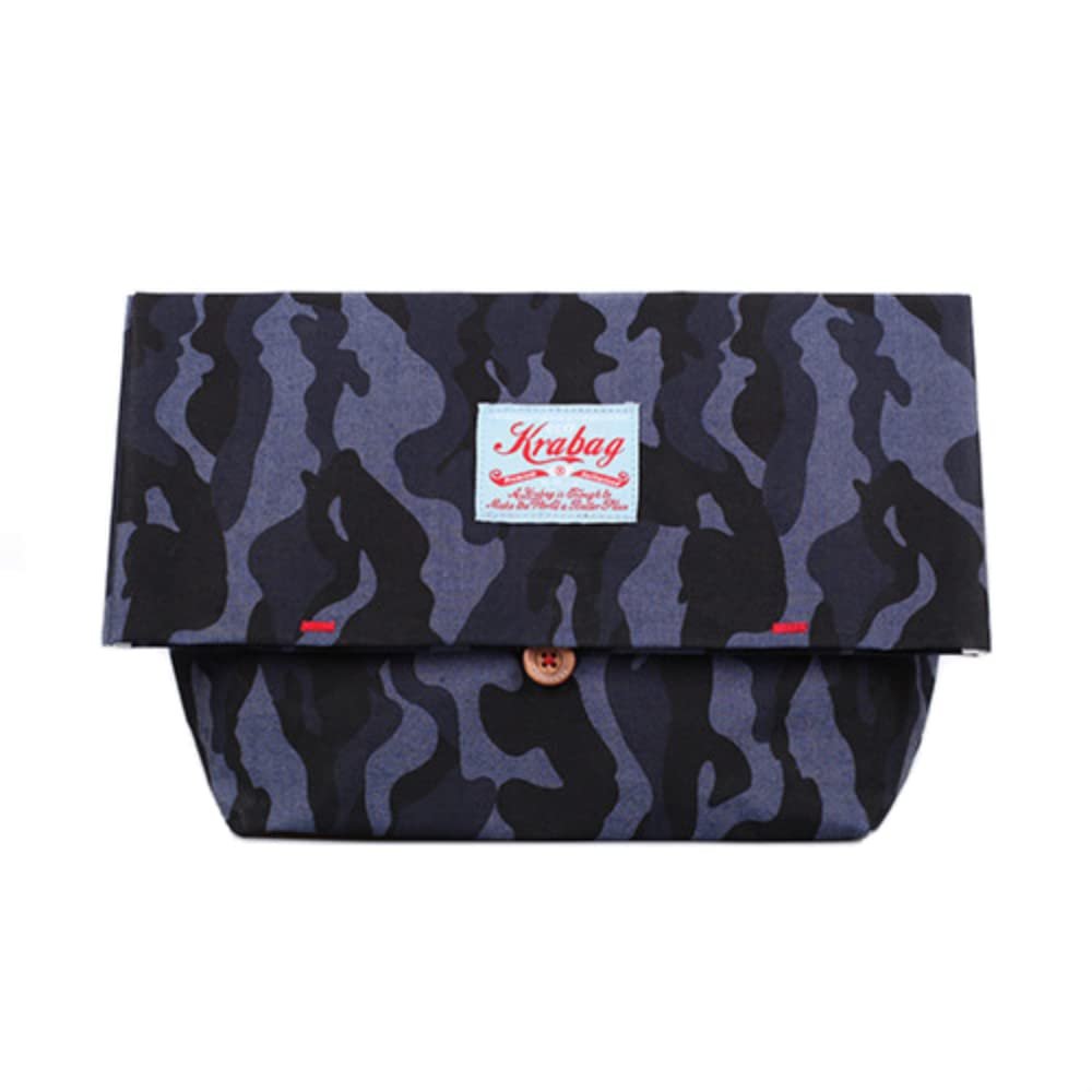 Kravitz Krabag Kurabag Reusable Cotton Eco Zipper Clutch Bag All-Over Pattern (14x13inches) (Clutch2-5806)
