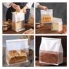 Cyblinia 25 White Toast Bags with Window - 11 * 8.7 * 4.3 Inch Paper Bread Bags with Tin Tie Tab Lock for Toast, Cookie, Coffee Bean view 4