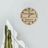 Brown Wood Grain Hanging Clock 10in Arabic Numerals Wooden Wall Clock Whisper Quiet Marine Style Antique Antique De Paris Art for Entryway Bathroom Hotel Travel Trailer view 4