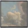 MUDECOR Framed Canvas Print Wall Art Pastel Cloudy Blue Morning Skyline Nature Wilderness Illustrations Realism Decorative Scenic Panoramic Earth for Living Room, Bedroom, Office - 16"x24" Black view 1