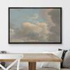 MUDECOR Framed Canvas Print Wall Art Pastel Cloudy Blue Morning Skyline Nature Wilderness Illustrations Realism Decorative Scenic Panoramic Earth for Living Room, Bedroom, Office - 16"x24" Black view 2