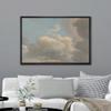 MUDECOR Framed Canvas Print Wall Art Pastel Cloudy Blue Morning Skyline Nature Wilderness Illustrations Realism Decorative Scenic Panoramic Earth for Living Room, Bedroom, Office - 16"x24" Black view 3