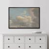 MUDECOR Framed Canvas Print Wall Art Pastel Cloudy Blue Morning Skyline Nature Wilderness Illustrations Realism Decorative Scenic Panoramic Earth for Living Room, Bedroom, Office - 16"x24" Black view 4