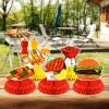 7 Pcs BBQ Baby Shower Honeycomb Centerpieces BBQ Party Tables Decorations BBQ Theme Table Topper for Birthdays BBQ Picnic Party Summer Barbecue Themed Holidays Party Supplies view 4