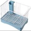 Dish Rack for Kitchen Dish DrainersDish Rack Kitchen Organizer Rack Creative Wrought Iron Dish Rack Sink Tableware Storage Drain Drainer Basket 43X25.315.5CmA Dish Rack (Color : Blue) view 1