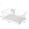 Dish Rack for Kitchen Dish DrainersDish Rack Kitchen Organizer Rack Creative Wrought Iron Dish Rack Sink Tableware Storage Drain Drainer Basket 43X25.315.5CmA Dish Rack (Color : Blue) view 3