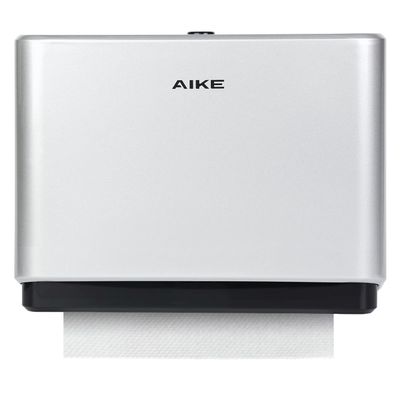 AIKE Wall Mount Paper Towel Dispenser, Fit Multifold Paper Towel Folded Size 10"x3.1" or Smaller, 200 Sheets Capacity Silver Finish