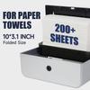 AIKE Wall Mount Paper Towel Dispenser, Fit Multifold Paper Towel Folded Size 10"x3.1" or Smaller, 200 Sheets Capacity Silver Finish view 3