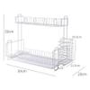 2 Tier Dish Drainer Rack Dish DrainersStainless Steel Draining Dish Rack2 Tier Kitchen Fork Spoon Organizer Dish Racks Dish Drainer with Drip Tray-A Dish Rack (Color : Black) view 4