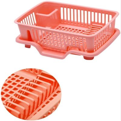 Dish Drying Rack Multipurpose Plastic Dish Drainer with Drip Trayfor Kitchen Bowl Chopsticks Knife and Fork-B 44X32X17Cm (Color : Blue)