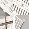 Dish Drying Rack Multipurpose Stainless Steel Foldable X Shape 2-Tier Shelf Small Dish Drainers with Drainboard view 2