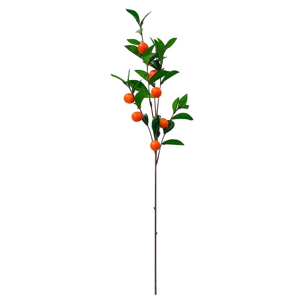 35" Spring Botanical Artificial Orange Fruit for Faux Flower Home Decor 12 Pcs