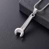 SHEIL Wrench Tool Cremation Jewelry Memorial Ashes Holder Pendant Stainless Steel Keepsake Urn Necklace for Funeral Gift view 2