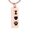 SHEIL I Love Pet Cremation Jewelry - Stainless Steel Square Bar Dog Cat Memorial Necklace for Funeral Keepsake Gift view 1