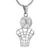 SHEIL 316L Stainless Steel Memorial Jewelry Basketball Cremation Urn Ash Holder Pendant Sport Lover Keepsake Necklace for Funeral view 1