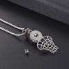 SHEIL 316L Stainless Steel Memorial Jewelry Basketball Cremation Urn Ash Holder Pendant Sport Lover Keepsake Necklace for Funeral view 4